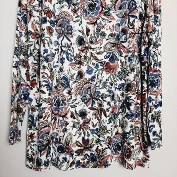 A MTL 1980 Floral Mock Neck Pullover Soft Top Size 1X - Picture 5 of 8
